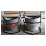 (2) Vintage Economy Mops Wringer Buckets