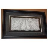 Gallery Framed Crocheted Maidens & Flower Baskets
