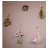 7pc Hanging Wall Accents w/ 17.5" L Fringed
