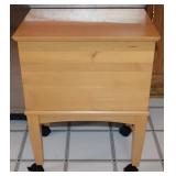 Ethan Allen USA Blonde Wood Rolling File Cabinet