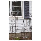 (3) Wrought Iron Graduated Taj Mahal Lawn Trellis