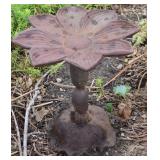 Small Wrought Iron Flower Bird Bath 8.75t