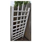 White PVC (Hollow) Garden Trellis / Gate 70" Tallx