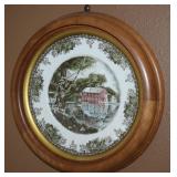 Framed Johnson Bros The Old Mill Dinner Plate
