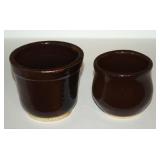 (2) Signed R.G. Art Pottery Small Vases/Planters