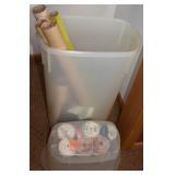Gift Wrap Plastic Lidded Tote incl Ribbon