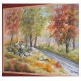 Flo Harris (?) Signed Original Watercolor Tree
