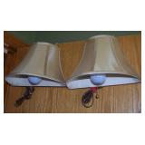 Pair Over the Door/Etc. Hanging Lamps w/ Shades