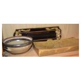 (3) Ceramic Pcs w/ Art Pottery Signed Bowl, 14.75"