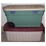 (2) Rubbermaid Roughneck Empty Storage Totes