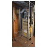 Metal Rolling Laundry Room Hanging Shelf Rack