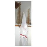 3pc Glittery Gold Lighted Christmas Tree Lot w/