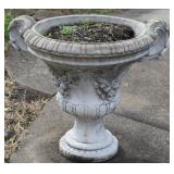 Concrete Double Handled Urn Yard Planter 20t 24w