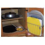 Kitchen Cabinet Contents Lot w/ Adam Crepe Pan+