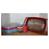 Pantry Shelf Contents Lot: KitchenAid Strainer+