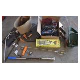 Garage & Lawn Tools Lot w/ Mole Trap, Clamps,