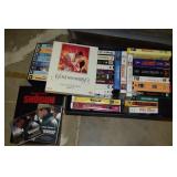 Lidded Tote of VHS Tapes w/ Gone with the Wind