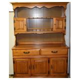 Vtg Garrison Furniture Co Maple China Hutch