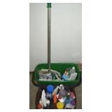 Home Cleaning Lot w/ Handled Bucket & Liquids
