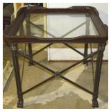 Contempo Metal & Glass Top Bronzetone End Table