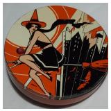 T Cohn Sexy Witch Halloween Tin Litho Noisemaker