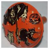 US Metal Toy Co Halloween Tin Litho Noisemaker
