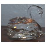 Swarovski Crystal Swan Figurine 2 3/8" Long