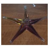 Studio Blown Art Glass Seastar Starfish Ornament
