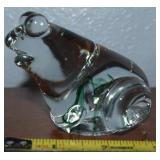 Vintage Blown Art Glass Frog Paperweight