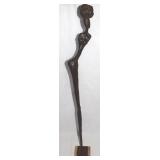 MCM Abstract Bronze Elongated Tribal Woman Statue