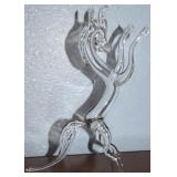 Vintage Blown Art Glass Rearing Unicorn Figure