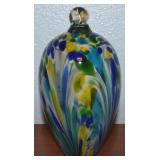 Studio Blown Art Glass Hanging Ornament 7"L