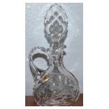 Vtg Bleikristall Lead Crystal Cruet w/ Stopper 8.5