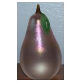 Orient & Flume Art Glass Paperweight Pear 4.5t