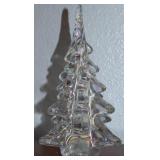 Vtg Iridescent Art Glass Christmas Tree 6.5t