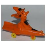 Rosbro Rosen Plastic Halloween Witch on Rocket
