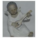 Lladro Porcelain Black Legacy Angel w/ Mandolin