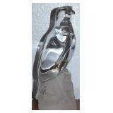 Bleikristall Lead Crystal Frosted Eagle Statue
