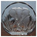 Danbury Mint Wildlife Crystal Paperweight Elephant