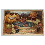 Antique 1909 Halloween Embossed Post Card w/