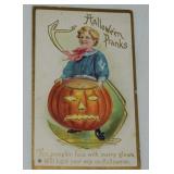 Antique Halloween Pranks Embossed Post Card