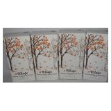(4) Dept 56 Village Autumn Maple & Birch Tree Sets