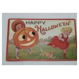 Antique 1908 Happy Halloween Embossed Post Card