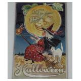 Antique Halloween Embossed Post Card Witching
