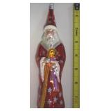 Blown Glass Santa Claus Christmas Ornament