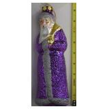 Blown Glass Santa Claus Christmas Ornament