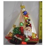 Blown Glass Santa Claus Christmas Ornament