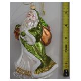 Blown Glass Santa Claus Christmas Ornament