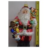 Blown Glass Santa Claus Christmas Ornament