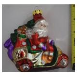Blown Glass Santa Claus Christmas Ornament